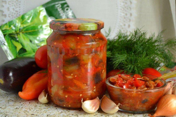 Baklažánový šalát na zimu Baklažánový šalát na zimu