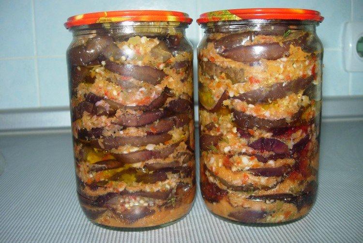 Vyprážaný baklažánový šalát na zimu Vyprážaný baklažánový šalát na zimu