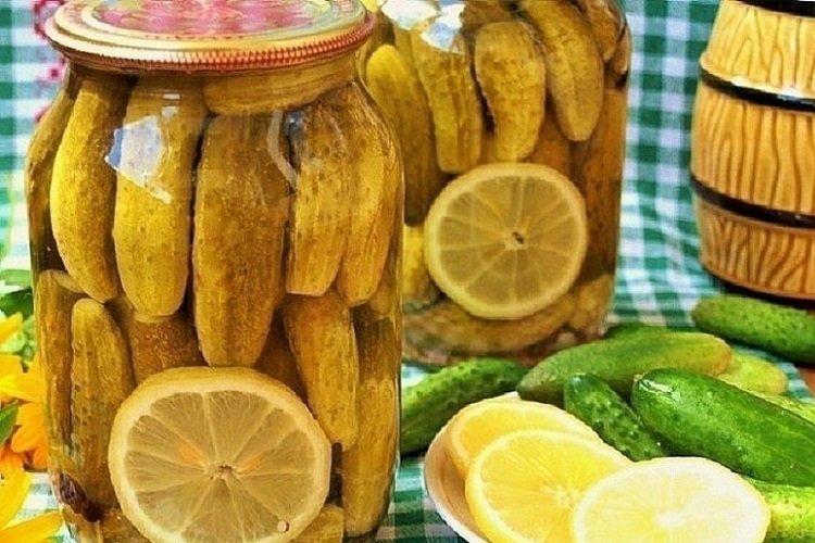 Uhorky s citrónom na zimu Uhorky s citrónom na zimu