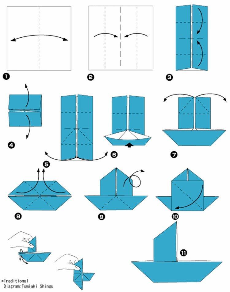 DIY papierový čln s jednou plachtou DIY papierový čln s jednou plachtou