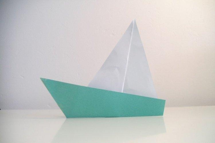 DIY papierová origami jachta DIY papierová origami jachta