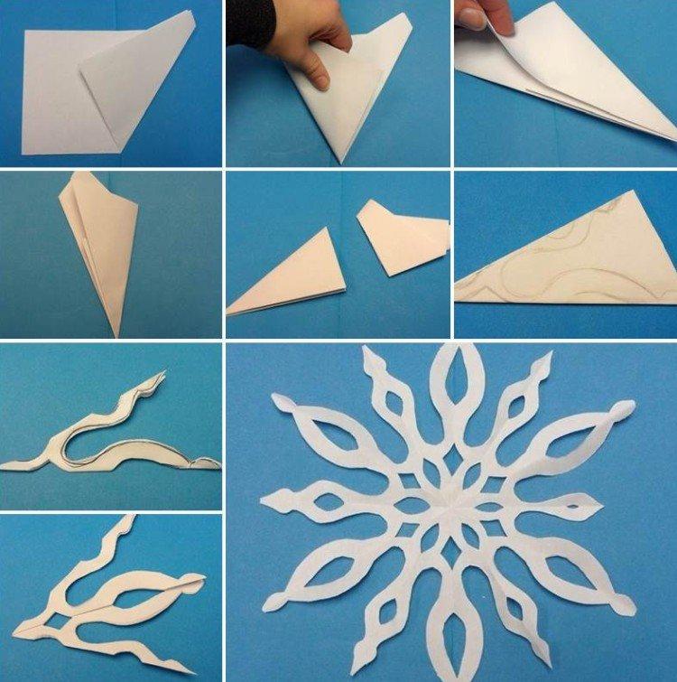 DIY papierové snehové vločky - fotografie a nápady DIY papierové snehové vločky - fotografie a nápady
