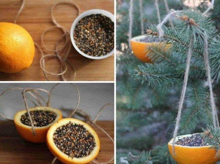DIY jedlé vtáčie kŕmidlá DIY jedlé vtáčie kŕmidlá