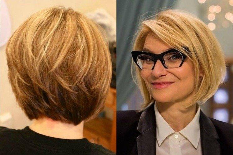 Bob -caret - krátke účesy pre ženy po 50 -tke Bob -caret - krátke účesy pre ženy po 50 -tke