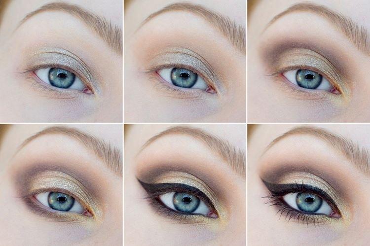 Make -up pre modré oči - fotografie krok za krokom Make -up pre modré oči - fotografie krok za krokom