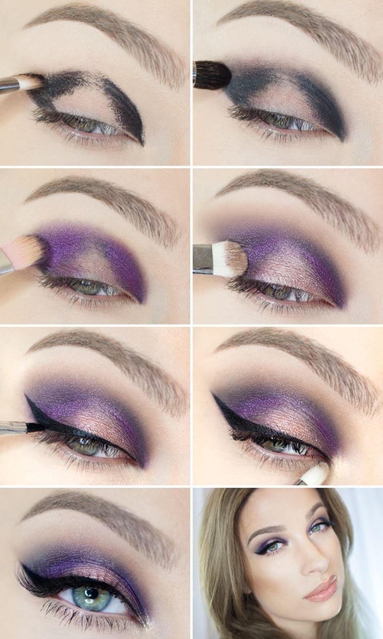 Make -up pre modré oči - fotografie krok za krokom Make -up pre modré oči - fotografie krok za krokom