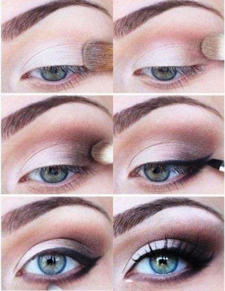 Make -up pre modré oči - fotografie krok za krokom Make -up pre modré oči - fotografie krok za krokom