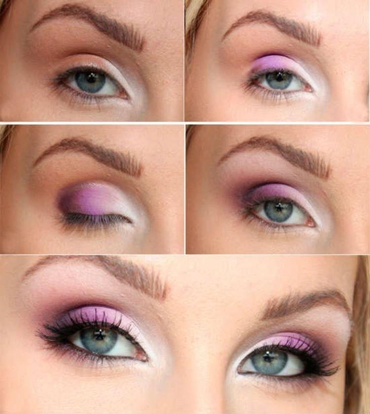 Make -up pre modré oči - fotografie krok za krokom Make -up pre modré oči - fotografie krok za krokom