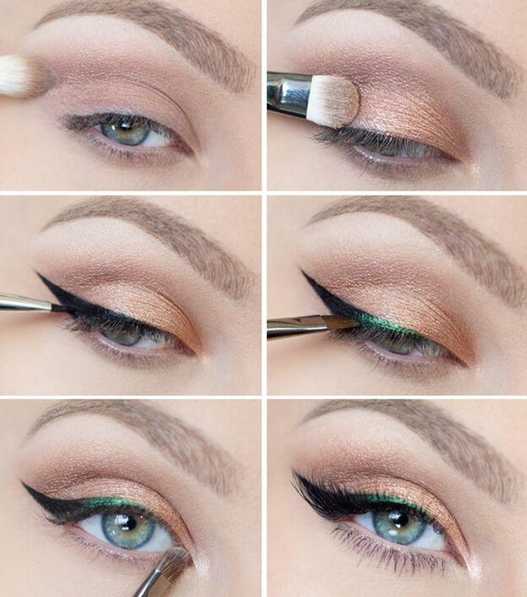 Make -up pre modré oči - fotografie krok za krokom Make -up pre modré oči - fotografie krok za krokom