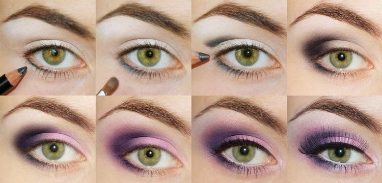 Make -up pre zelené oči - fotografie krok za krokom Make -up pre zelené oči - fotografie krok za krokom