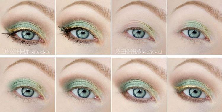 Make -up pre zelené oči - fotografie krok za krokom Make -up pre zelené oči - fotografie krok za krokom