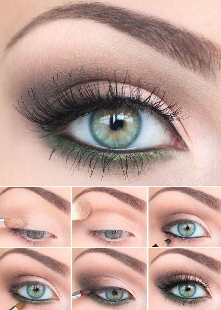 Make -up pre zelené oči - fotografie krok za krokom Make -up pre zelené oči - fotografie krok za krokom