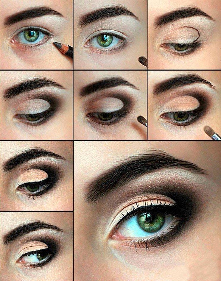 Make -up pre zelené oči - fotografie krok za krokom Make -up pre zelené oči - fotografie krok za krokom