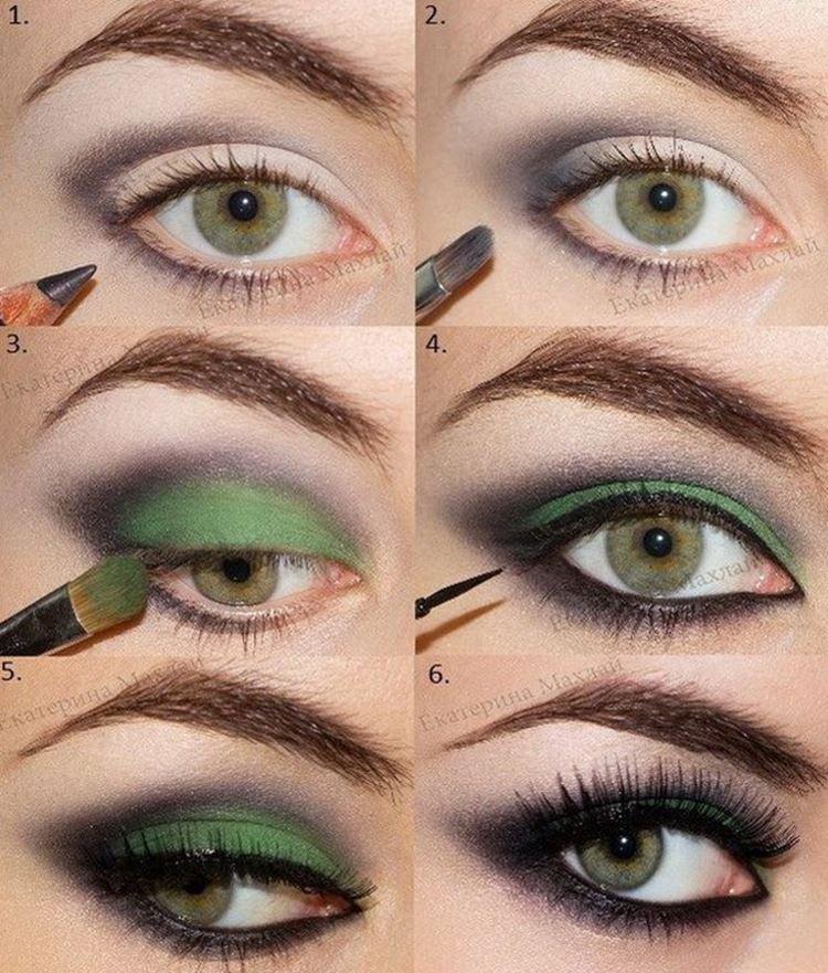 Make -up pre zelené oči - fotografie krok za krokom Make -up pre zelené oči - fotografie krok za krokom
