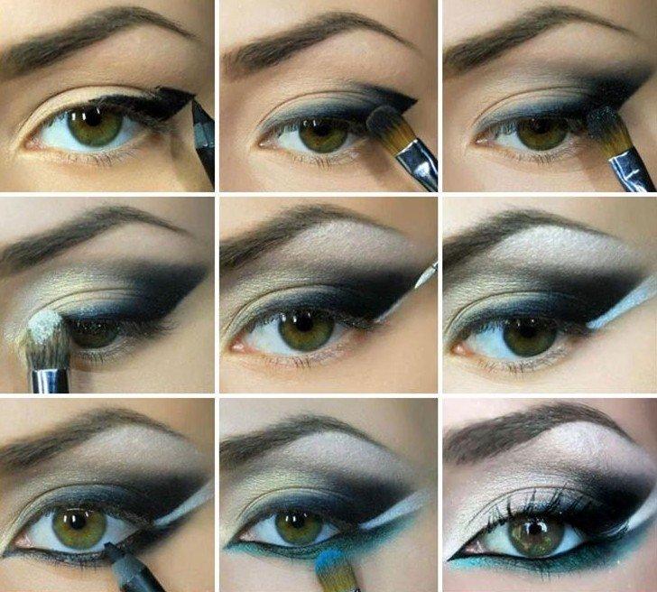 Make -up pre zelené oči - fotografie krok za krokom Make -up pre zelené oči - fotografie krok za krokom