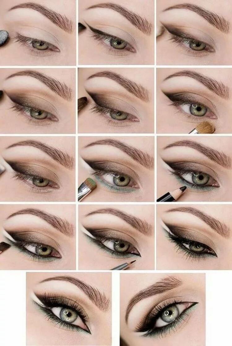 Make -up pre zelené oči - fotografie krok za krokom Make -up pre zelené oči - fotografie krok za krokom