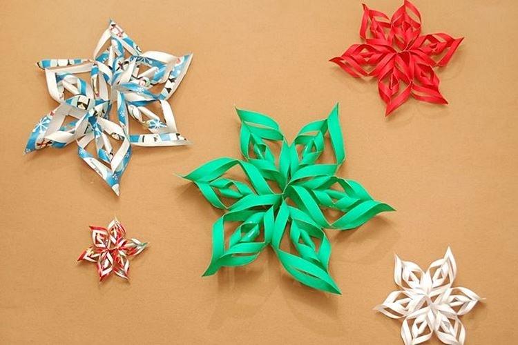 DIY volumetrická papierová snehová vločka - fotografie a nápady DIY volumetrická papierová snehová vločka - fotografie a nápady
