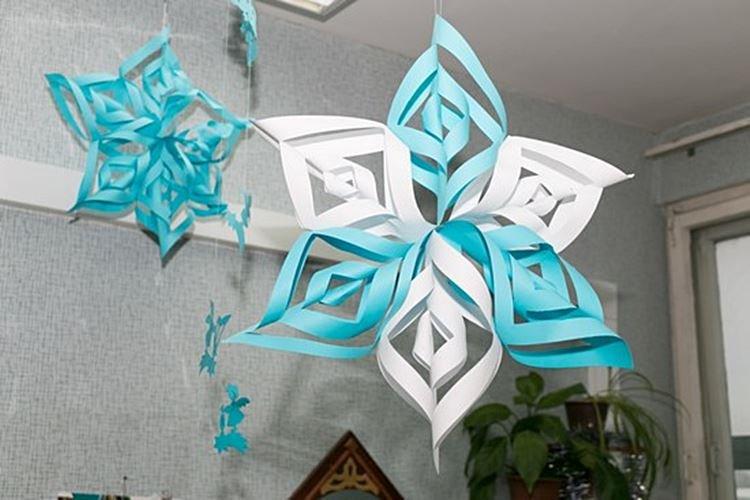 DIY volumetrická papierová snehová vločka - fotografie a nápady DIY volumetrická papierová snehová vločka - fotografie a nápady