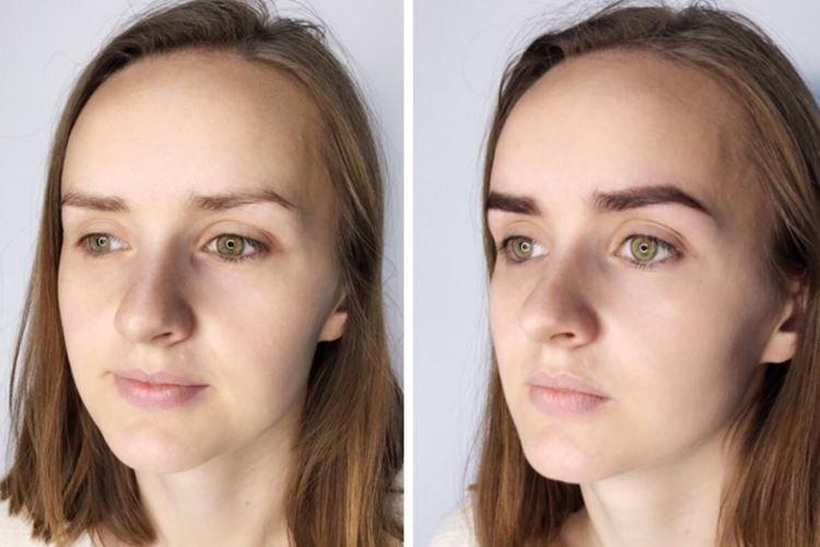 Permanentný make -up obočia - pred a po fotografiách Permanentný make -up obočia - pred a po fotografiách