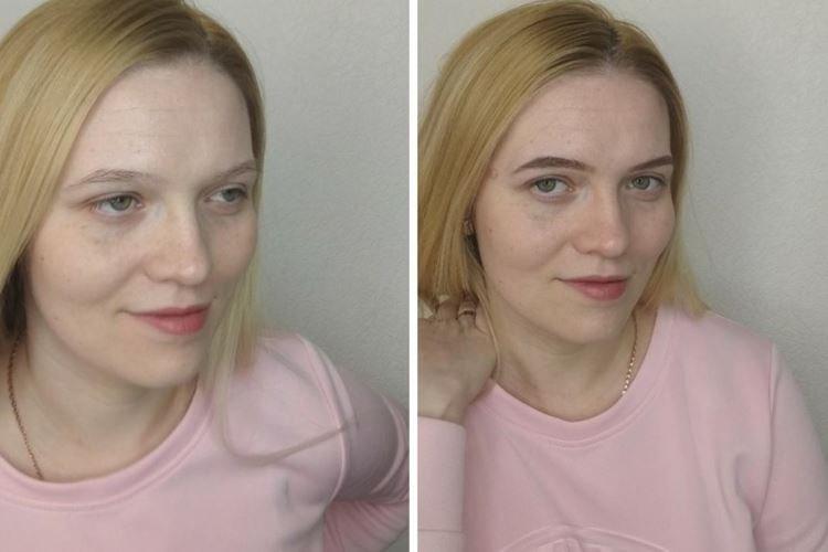 Permanentný make -up obočia - pred a po fotografiách Permanentný make -up obočia - pred a po fotografiách