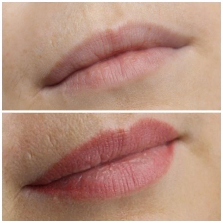 Permanentný makeup na pery - pred a po fotkách Permanentný makeup na pery - pred a po fotkách