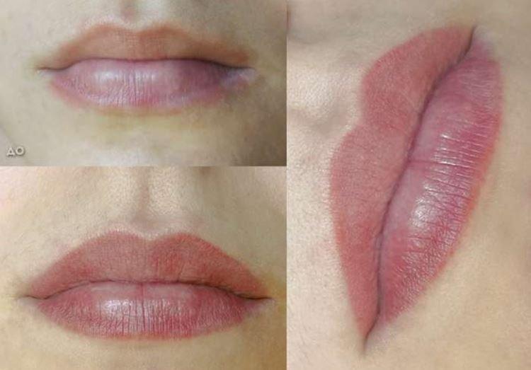 Permanentný makeup na pery - pred a po fotkách Permanentný makeup na pery - pred a po fotkách
