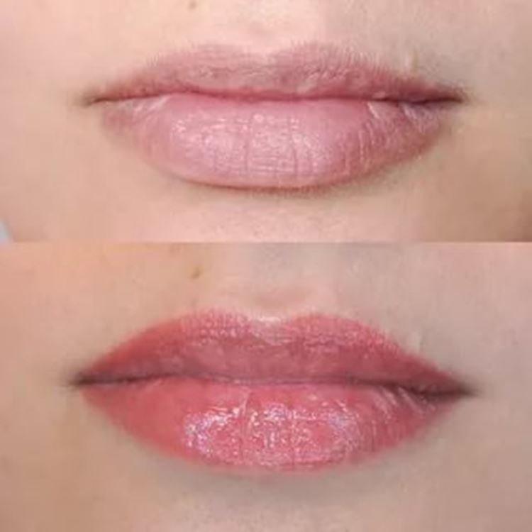 Permanentný makeup na pery - pred a po fotkách Permanentný makeup na pery - pred a po fotkách