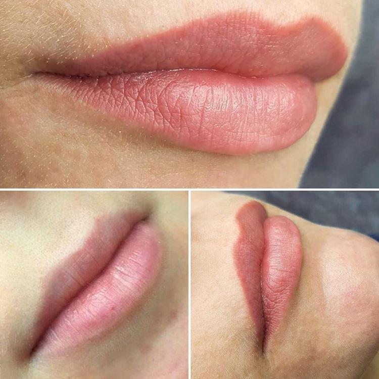 Permanentný makeup na pery - pred a po fotkách Permanentný makeup na pery - pred a po fotkách