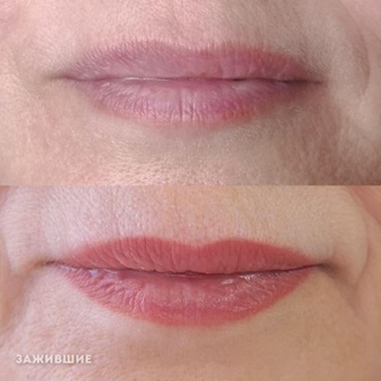 Permanentný makeup na pery - pred a po fotkách Permanentný makeup na pery - pred a po fotkách
