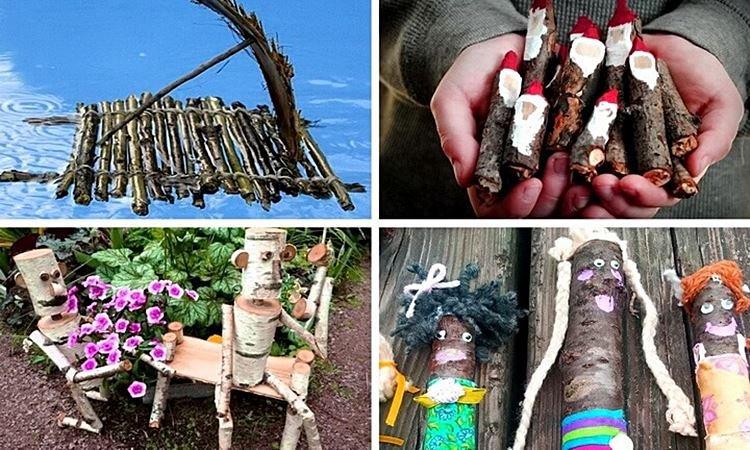 Detské remeslá z pobočiek - Remeslá z prírodného materiálu pre materskú školu Detské remeslá z pobočiek - Remeslá z prírodného materiálu pre materskú školu