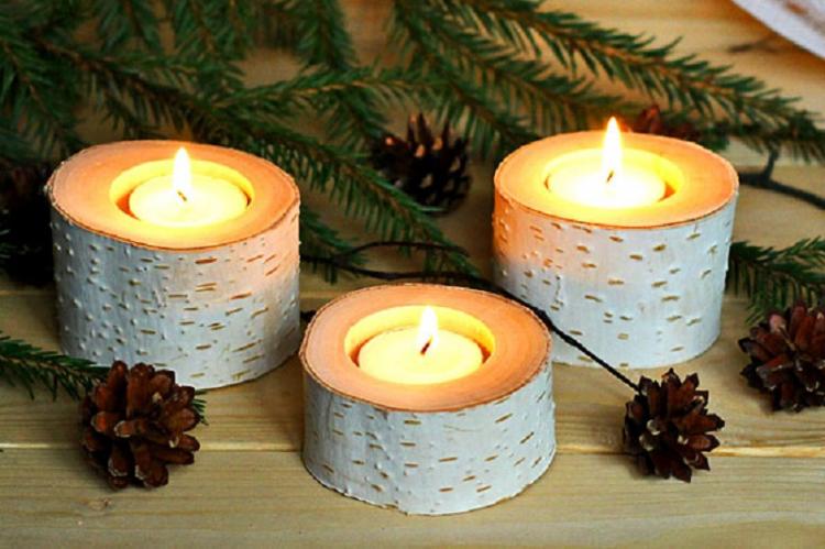 Svietniky z brezových konárov - DIY svietniky z dreva Svietniky z brezových konárov - DIY svietniky z dreva