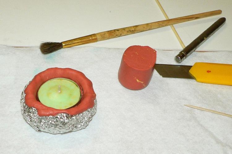 Tekvicový svietnik - DIY polymérové hlinené svietniky Tekvicový svietnik - DIY polymérové hlinené svietniky