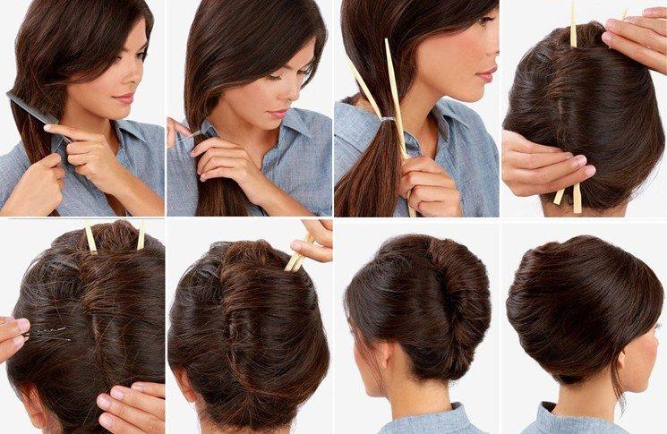 Japonský účes - Účesy pre každý deň pre stredné vlasy s ofinou Japonský účes - Účesy pre každý deň pre stredné vlasy s ofinou