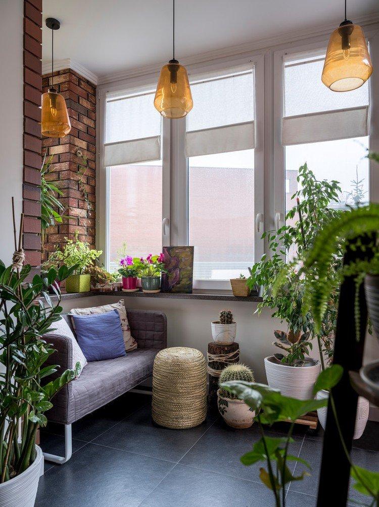 Rímske rolety na balkóne alebo lodžii - foto interiérový dizajn Rímske rolety na balkóne alebo lodžii - foto interiérový dizajn