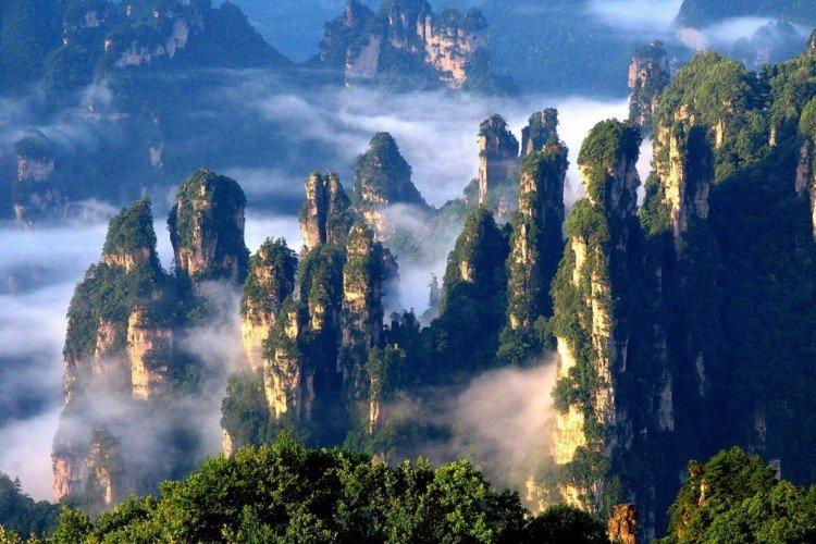 Pohorie Tianji, Čína - najkrajšie miesta na svete Pohorie Tianji, Čína - najkrajšie miesta na svete