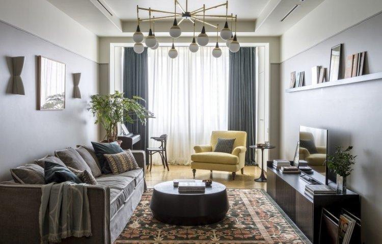 Závesy v obývacej izbe v modernom štýle - foto Závesy v obývacej izbe v modernom štýle - foto