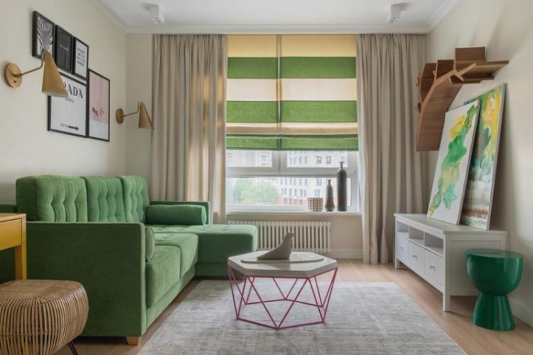 Závesy v obývacej izbe v modernom štýle - foto Závesy v obývacej izbe v modernom štýle - foto