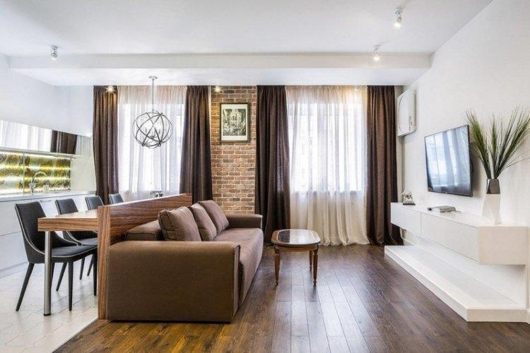 Závesy v obývacej izbe v modernom štýle - foto Závesy v obývacej izbe v modernom štýle - foto