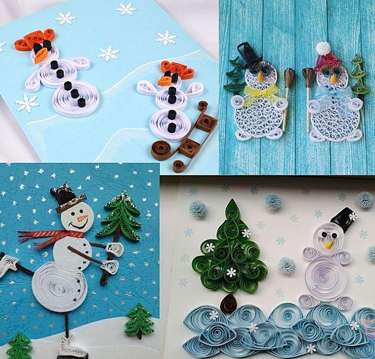 DIY papierový snehuliak technikou quilling DIY papierový snehuliak technikou quilling