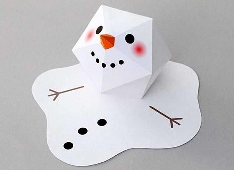 DIY papierový snehuliak - fotografie a nápady DIY papierový snehuliak - fotografie a nápady
