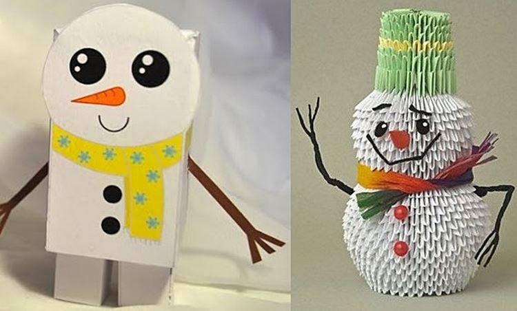 DIY papierový snehuliak - fotografie a nápady DIY papierový snehuliak - fotografie a nápady