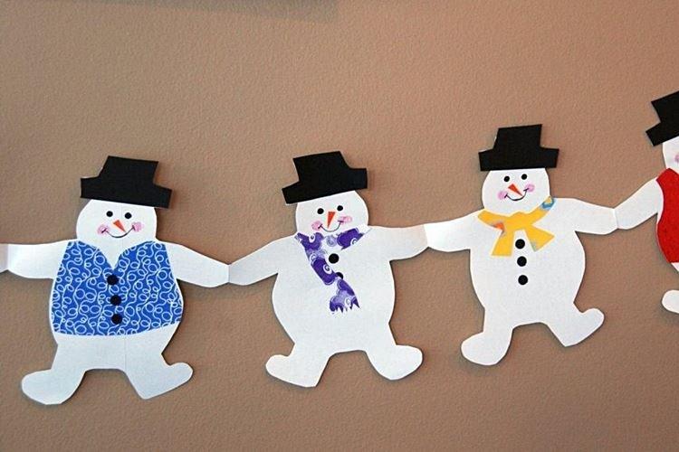 DIY papierový snehuliak - fotografie a nápady DIY papierový snehuliak - fotografie a nápady
