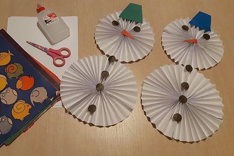DIY papierový snehuliak - fotografie a nápady DIY papierový snehuliak - fotografie a nápady