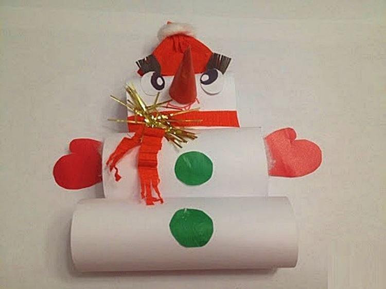 DIY papierový snehuliak - fotografie a nápady DIY papierový snehuliak - fotografie a nápady