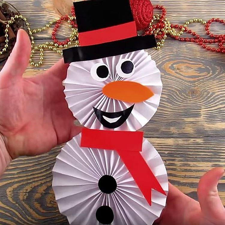 DIY papierový snehuliak - fotografie a nápady DIY papierový snehuliak - fotografie a nápady