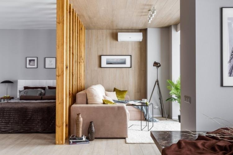 Spálňa -obývacia izba v modernom štýle - fotografický dizajn Spálňa -obývacia izba v modernom štýle - fotografický dizajn