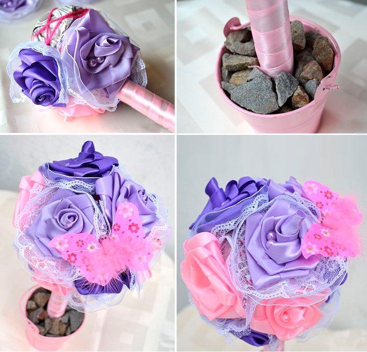 DIY saténová stužka topiary DIY saténová stužka topiary