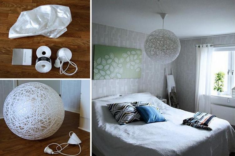 Plafond pre luster vyrobený z nití vlastnými rukami Plafond pre luster vyrobený z nití vlastnými rukami