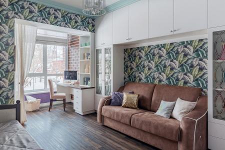 Interior of a children's room for a teenage girl