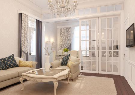 Design project of an apartment in French style